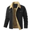 Men's Fleece-Lined Multi-Pocket Jacket: Warm Cotton and Nylon for Autumn and Winter