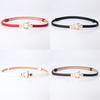Womens Adjustable Pu Leather Belt With Metal Buckle For Office And Casual Wear
