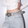 Retro Rivet Embossed Leather Belt - Versatile Pin Buckle for Men & Women, Perfect for Jeans & Decorative Wear