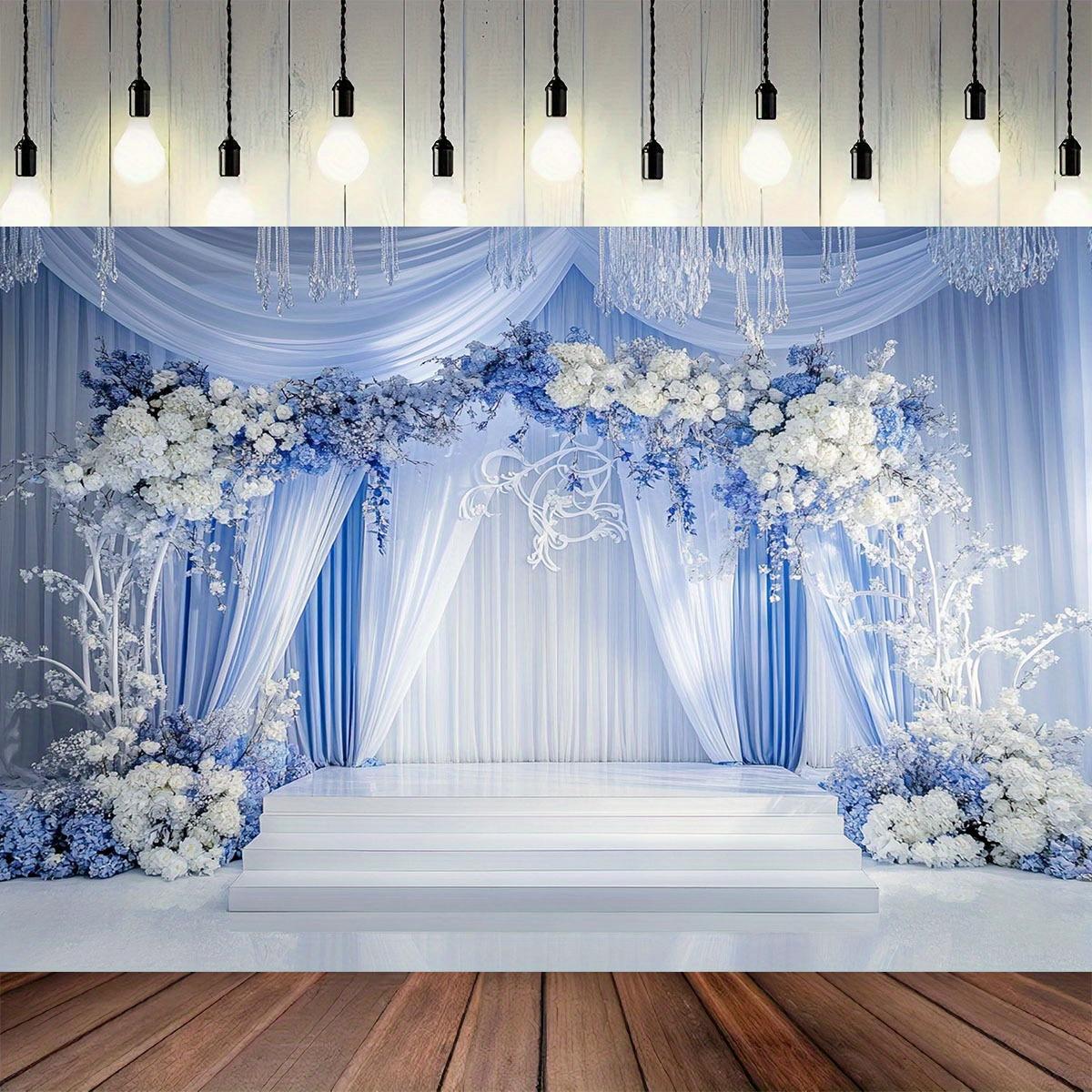 1 elegant blue and white floral