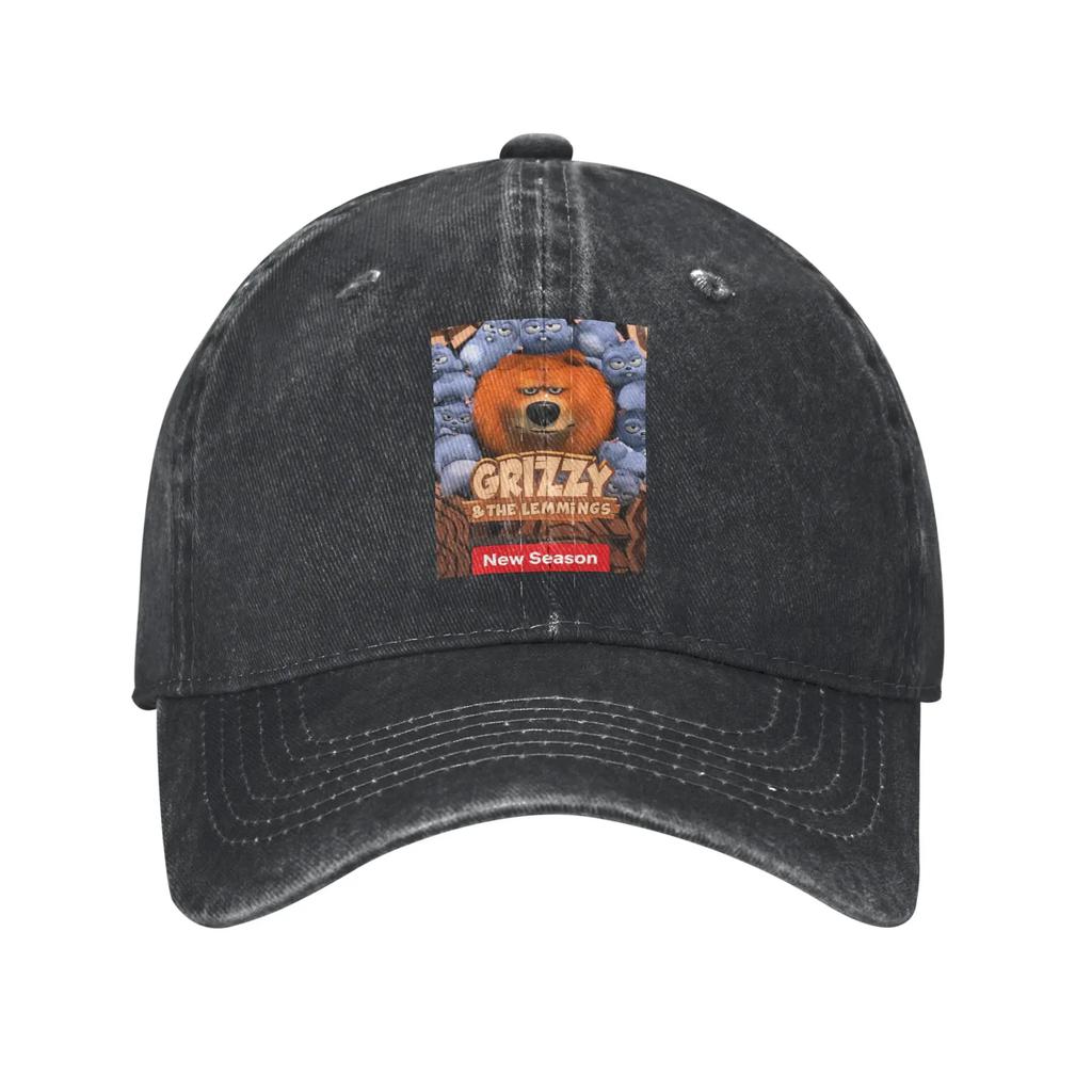 Animation Grizzy and the Lemmings Cartoon Anime Denim Fabric Cap Casual Baseball Caps Hat Summer Unisex Baseball Hats