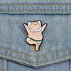 Cartoon Fat Boy Enamel Pins Custom Cute  Brooches Lapel Badges Cartoon Funny Jewelry Gift for Kids Friends