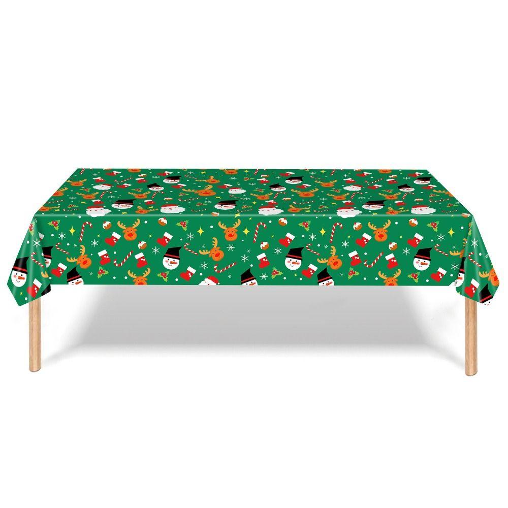 Disposable Christmas Tablecloth Plastic Table Cover Disposable Tablecloths  Home Decoration