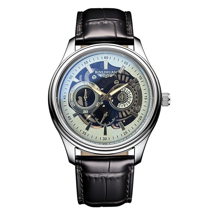 Men's Classic Leather Watch Minimalist Quartz Wristwatch