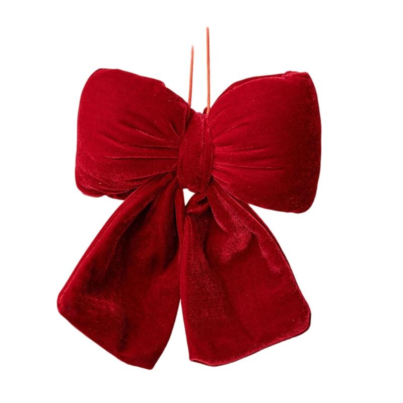 Christmas Velvets Bowknot Decorative Accent Festival Table Centerpieces Holiday Displays Elegant Hanging Pendant