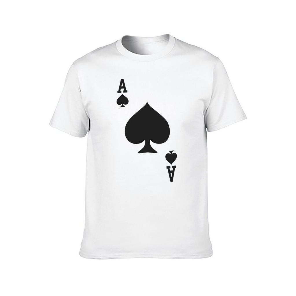 Ace of Spades Playing Card Funny Halloween TShirt T Shirts for Man Cotton Funny Printed T Shirts for Man TShirt