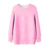 Women's Solid Color Round Neck Long Sleeved T-shirt Sweatshirt Top