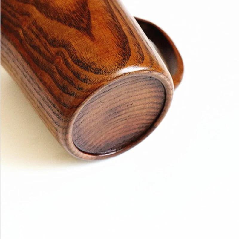 400ML Handmade Wood Cup Wooden Coffee Beer Mugs Breakfast Beer Milk Drinkware Tea Cup Home Decoration