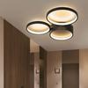 LED Ceiling Light - NETTLIFE - 3 Ring Design - 22W - Warm White 3000K - Black Metal 44 Cm