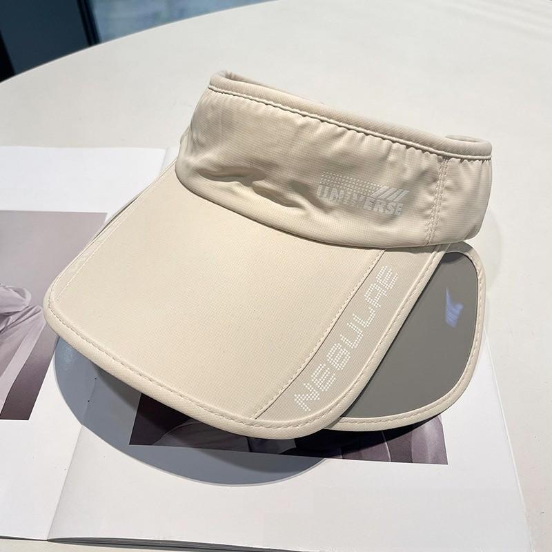 Sports Sun Hat With Printed Letters And Wide Brim Uv Protection For Women Outdoor Use