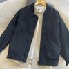 Men's Retro High-End Baseball Jacket - Casual Solid Color Outerwear for Autumn