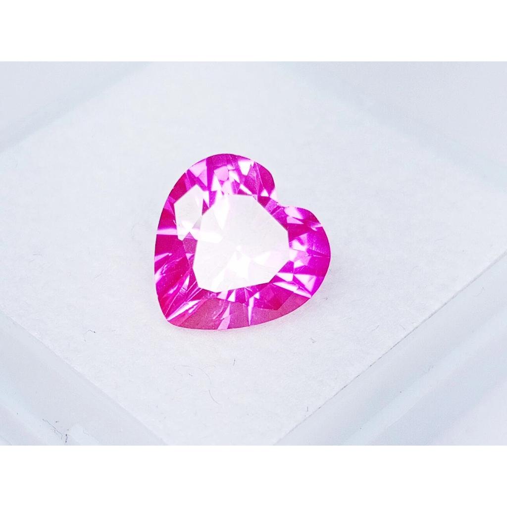 3+ Ct Natural Pink Sapphire Ceylon Heart Cut Beautiful Certified Loose Gemstone