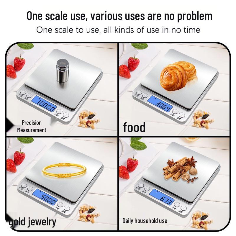 Rechargeable Stainless Steel Kitchen Food Gram Scale
