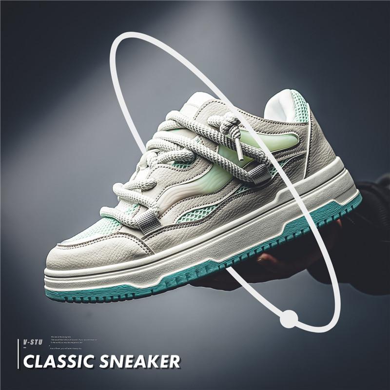 

Мужская обувь 2024 новый весенний тренд спортивная повседневная универсальная обувь для скейтборда молодежная сетчатая дышащая нескользящая обувь-буханка 44 серый