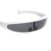 Futuristiske Smale Kyklop Farge Speilglass Visir Solbriller