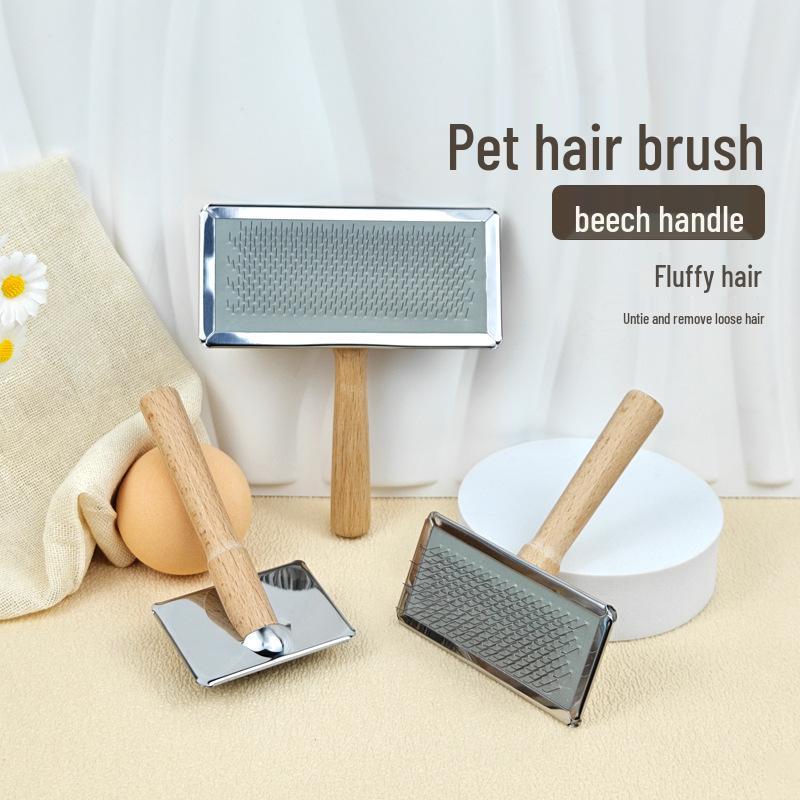 Solid Wood Pet Comb: Detangling and Hair Removal for Dogs & Cats