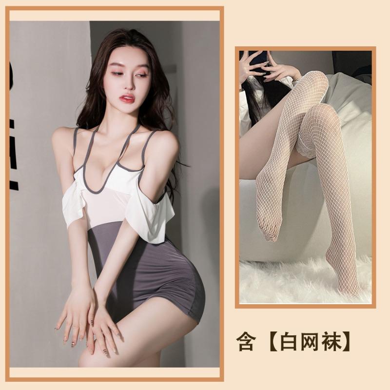 Sex Lingerie Sexy Pajamas Hip Skirt Sex Suit Secretary Bed Temptation Suspender Sex Pajama Skirt