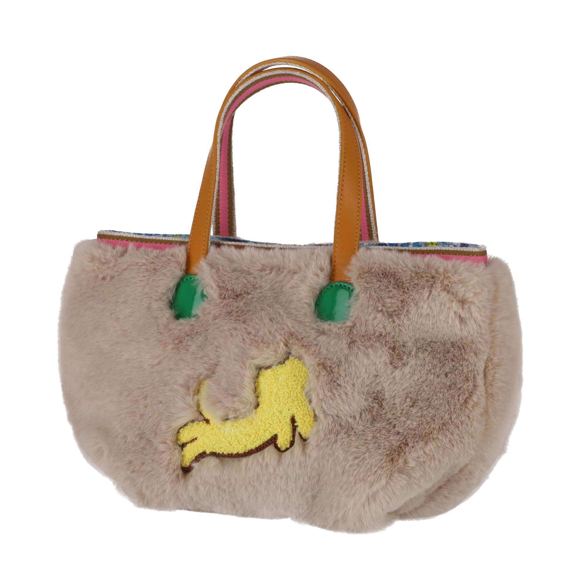 

Tsumori Chisato Kira Neko Fur Handbag L Beige