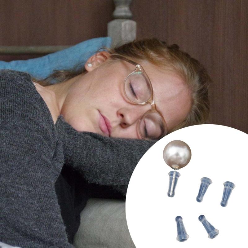100Pcs Silicone Earring Backs Replacements for Sensitive Skin Hypoallergenics Earring Stoppers for Droopy Earrings