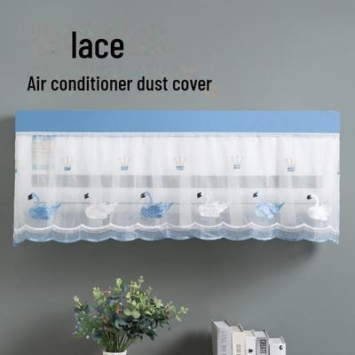 Nėriniuota oro kondicionieriaus uždanga vasaros miegamiesiems - Apsauga nuo tiesioginio pūtimo, Universaliai tinka Gree ir Midea įrenginiams