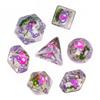 Cusdie Cute Mushroom Dice Set D&D 7Pcs D4 D6 D8 D10 D% D12 D20 DND Polyhedral Dice for Role Playing Game Table Games TRPG