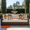 2D Cute Bear-Patterned Throw Pillow Covers Pattern Cushion Cover Suitable For Sofa Bedroom Car Pillow Cover