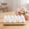 3D-gedruckte MAMA-Buchstaben-Vase, Kreativer Blumenhalter zum Muttertag mit mehreren Einstecklöchern, Minimalistische weiße Schreibtischdekoration für Schlafzimmer Esstisch