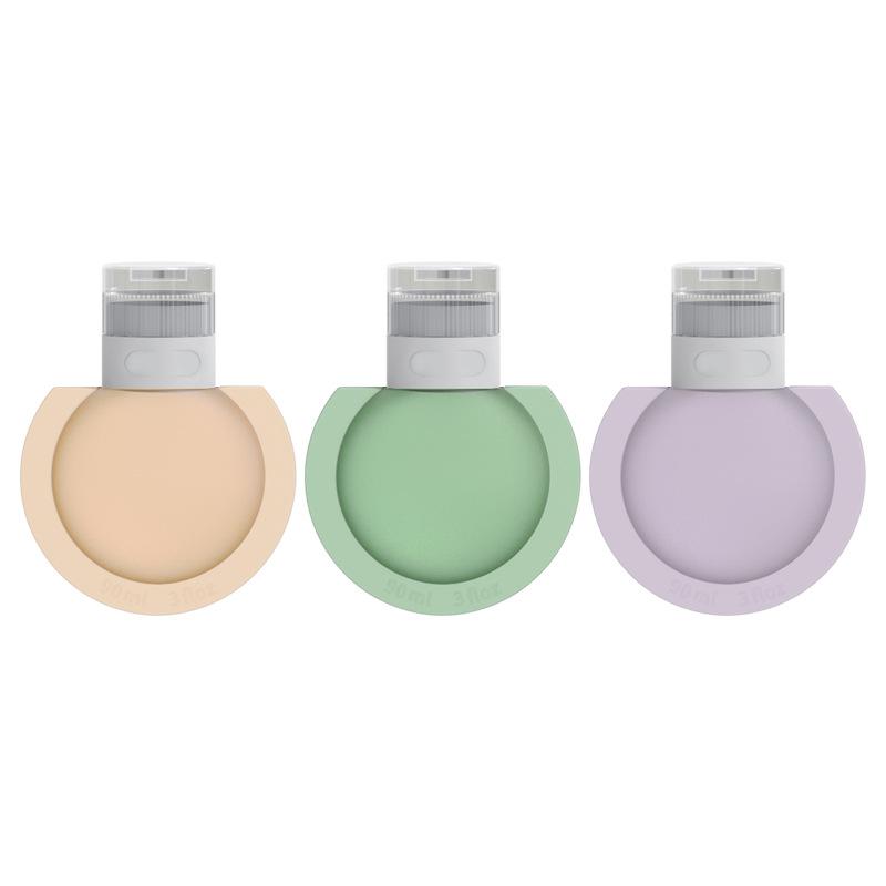 90ML Portable Silicone Shampoo Bottles, Refillable Press-Type Travel Dispensers, Leak-Proof Storage Set