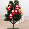 6pcs Colorful Christmas Santa Claus Ornaments Xmas Tree Hanging Decoration Multi-color Mini Glitter Drop Hanging Decor Gifts