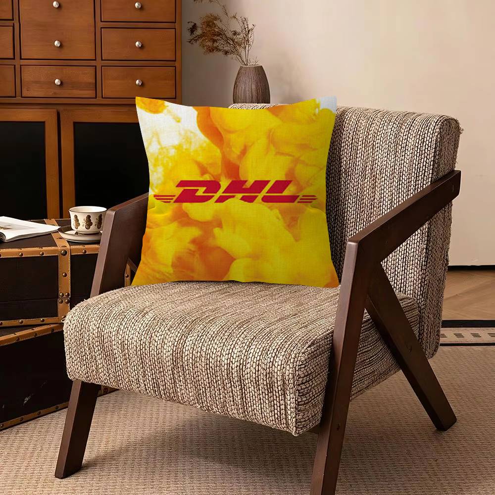 Logistics Brand DDhl Decorative Pillowcase Square Pillowcase Home Office Decorative Cushion Cover