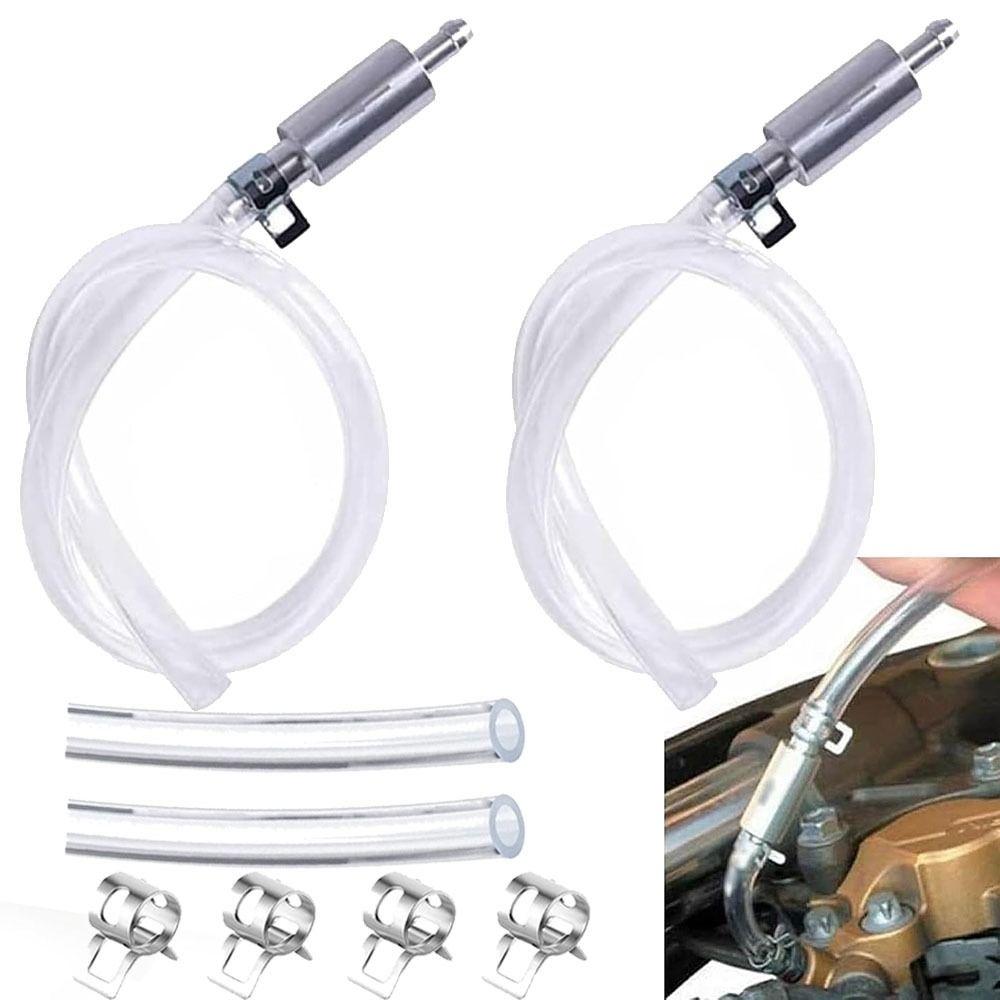 2Pack One Way Check Valve Motorcycle Brake Bleeder Hose Kit Motorcycle Maintenance