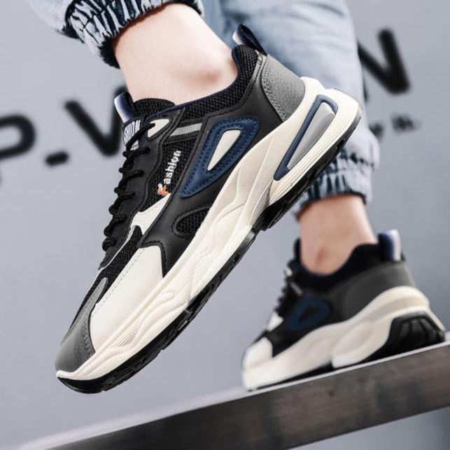 Mode Nya Herrsneakers Högkvalitativ Mesh Andningsbara Sport Löparskor Lyxiga Träningsskor Halkfria Slitstarka Tennisskor