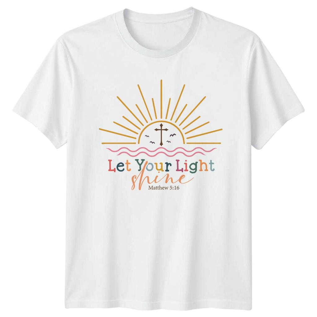 Let Your Light Shine Matthew TShirt Scripture Christian Inspirational