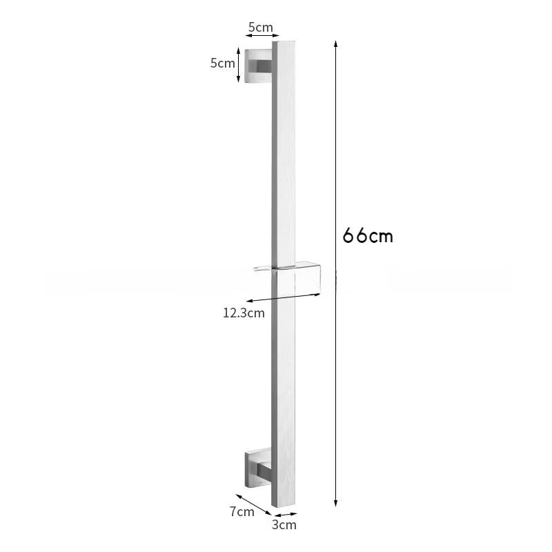 Stainless Steel Adjustable Shower Rod Kit