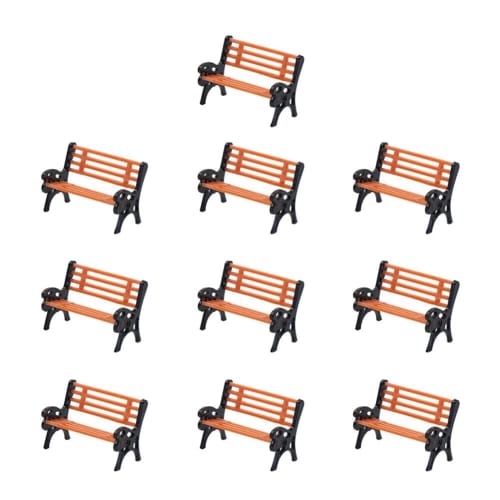 

Mcbridenty 10pcs HO N O Scale 1:100 Bench Chair Models for Sette Street Park Layout, Plastic Crafts, Garden/Train Layout