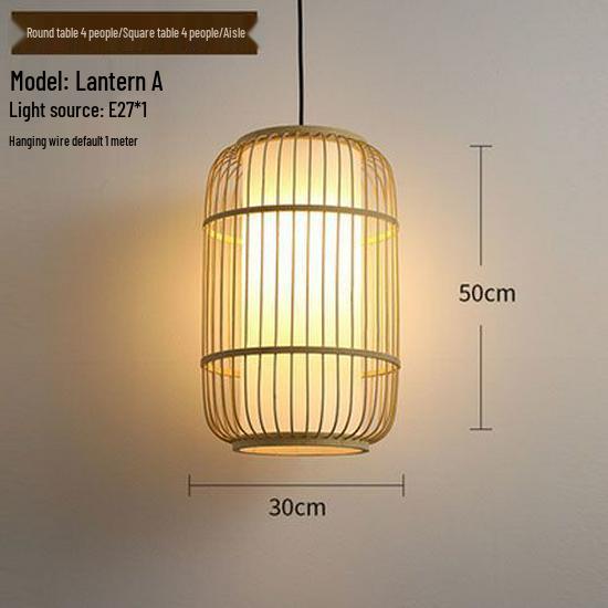 Bamboo Weave Pendant Light for Tea Room, Restaurant, or Bar – Simple Japanese Style