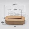 Solid Wood Oval Acrylic Night Light Base Stand USB Powered Stand Customized 3D Laser Song Lamp Accessories Supplies