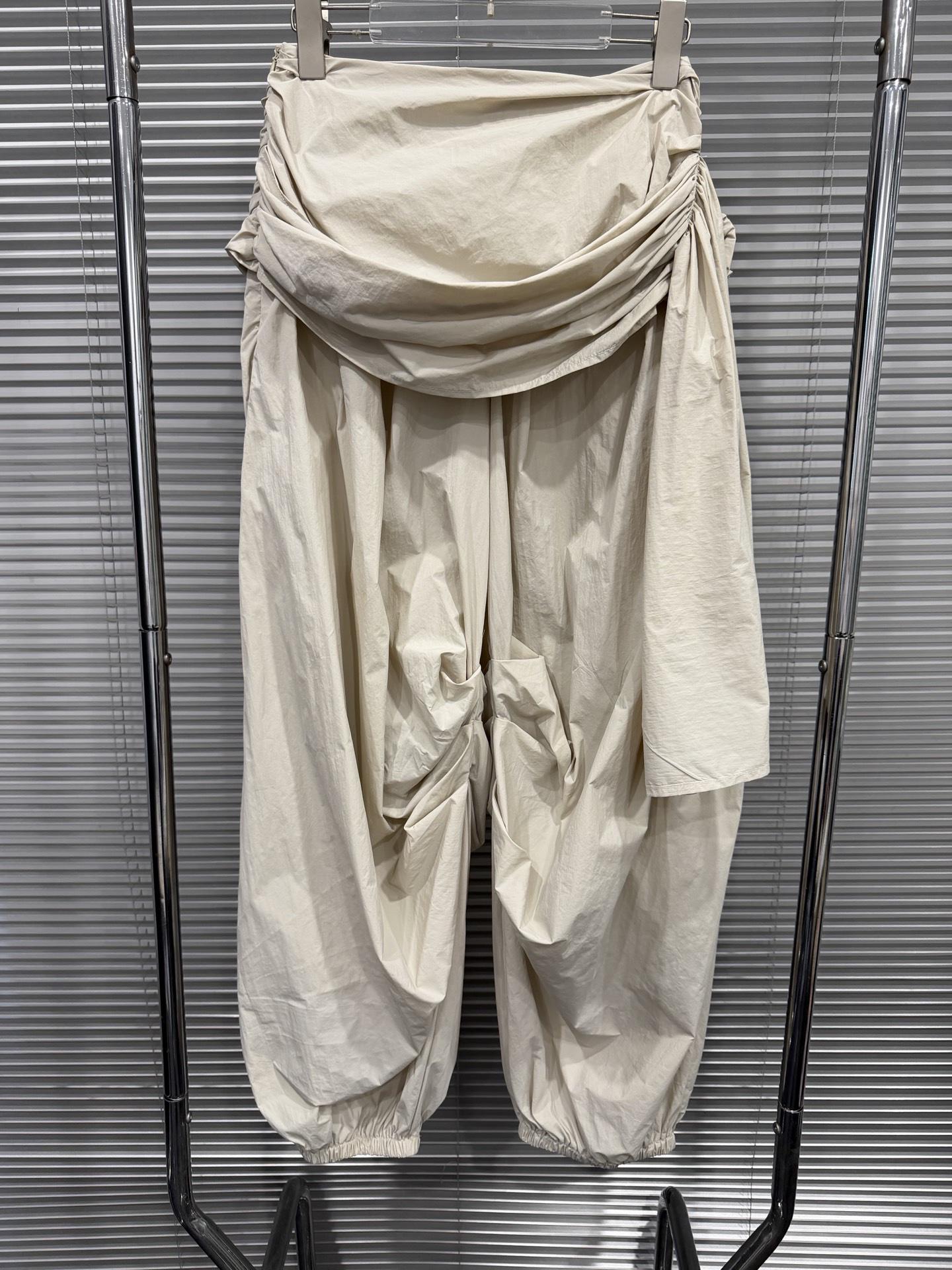 Spring 2026 Women s Retro Ribbon Patchwork Wide-Leg Casual Pants Large