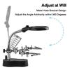 3.5X 12X Welding Auxiliary Clip Magnifier Electric Soldering Iron Circuit Board Welding Iron Magnifying Glass Bracket Tools