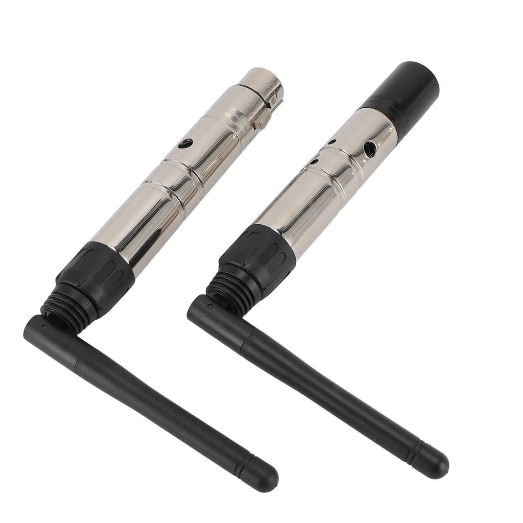Stage Lighting Control Wireless Transmitter Receiver System 2 in 1 3 Pin with Male Female Plug