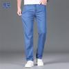 Luomeng Men's Lyocell-Silk Blend Straight-Leg Jeans