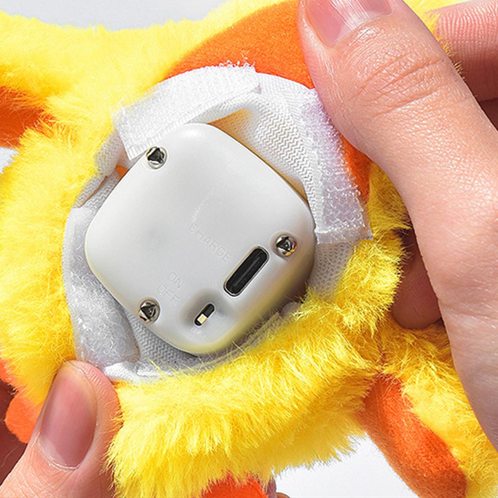 Electric Little Yellow Duck Toys Smart Automatic Plush Vibrating Sound Electric Cat Toy for Cats Kittens