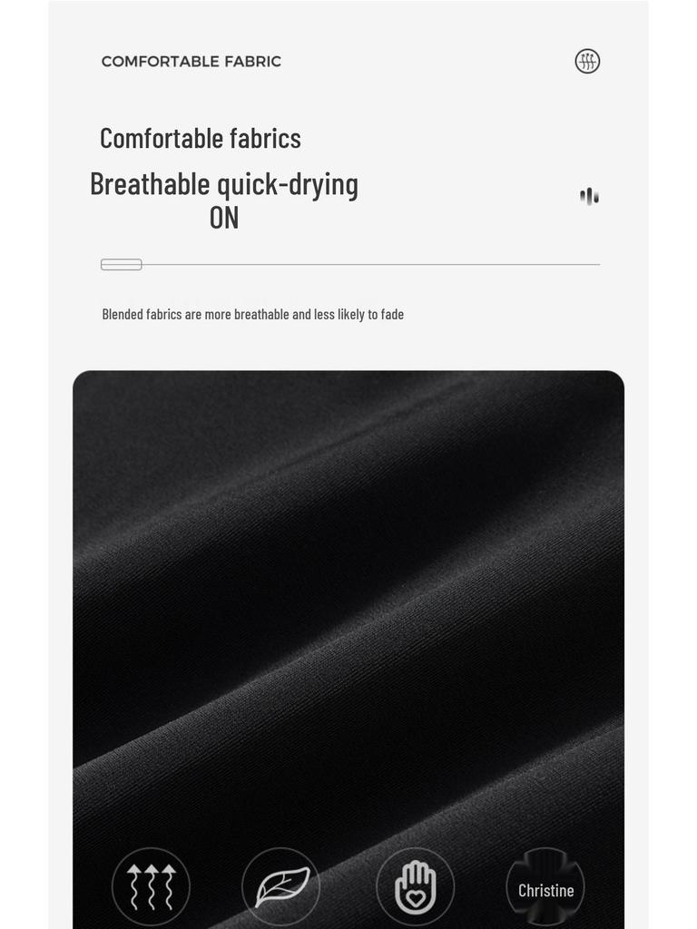 Men's Anti-Embarrassment Flat-Leg Swim Trunks - Plus Size, Five-Point, Professional Swimwear