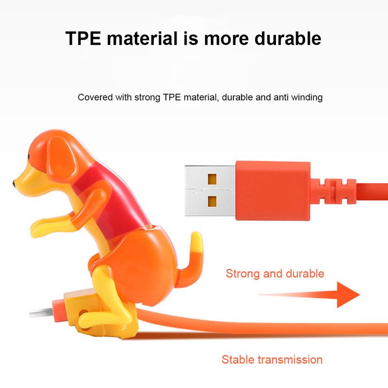 Funny Humping Dog Fast Charger Micro USB/IOS/Type-C Charging Cable for Apple Android Phone Charger Data Line Decompression Toys