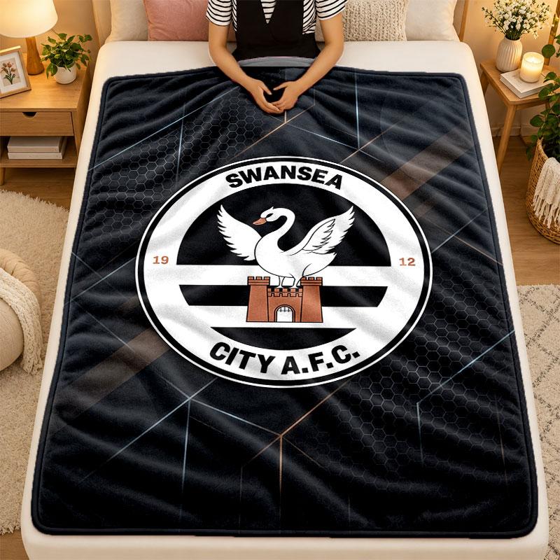 Pătură de flanelă Swansea City Pătură caldă moale pentru utilizare în interior pe canapea, pat, sufragerie
