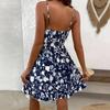 Summer New Print Suspender Dress Waist Fashion Elegant Holiday Women's Clothing