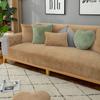 Rabbit Velvet Warm Plush Sofa Cushion Winter Thickened Non-Slip Living Room Sofa Cover Leather Sofa Backrest Armrests Dust Cover