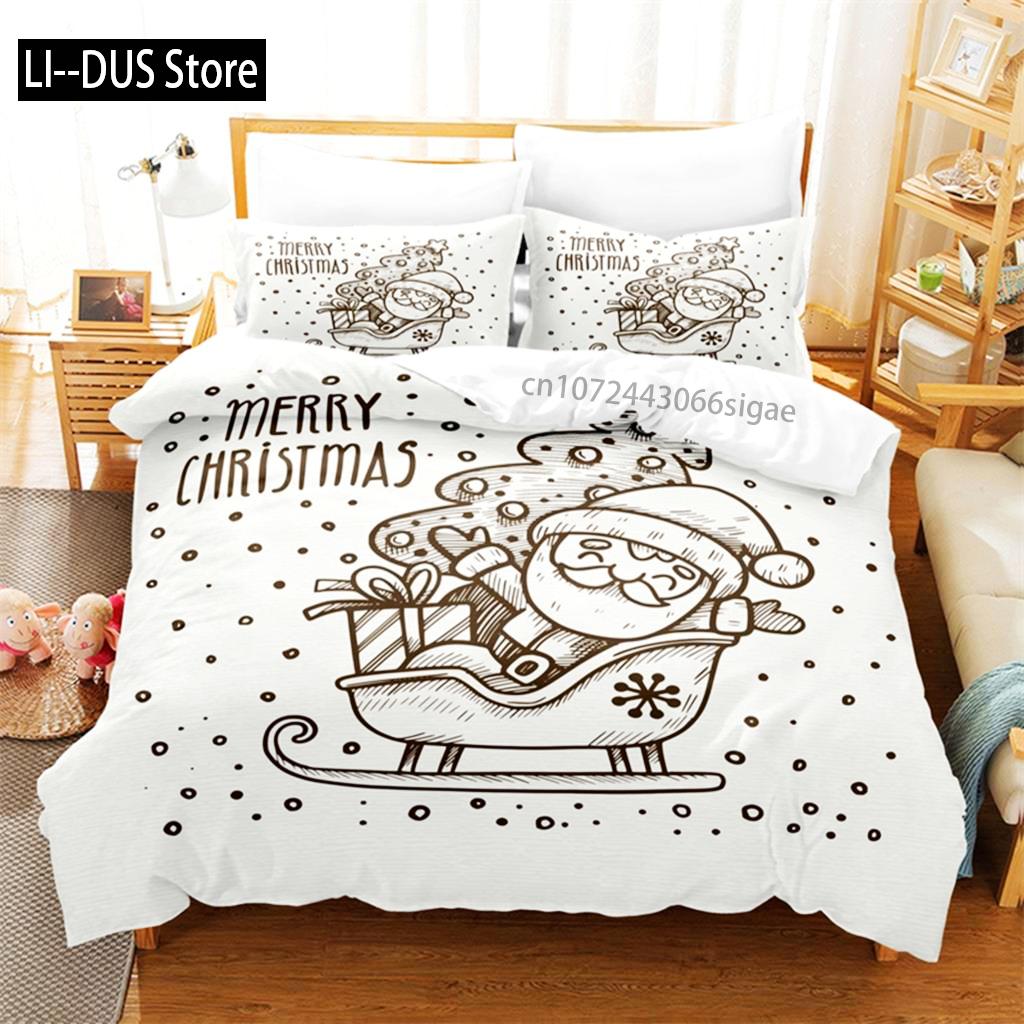 Christmas  Bedding Set Duvet Cover Set 3d Bedding Digital Printing Queen Size Bedding Sets Fashion Design