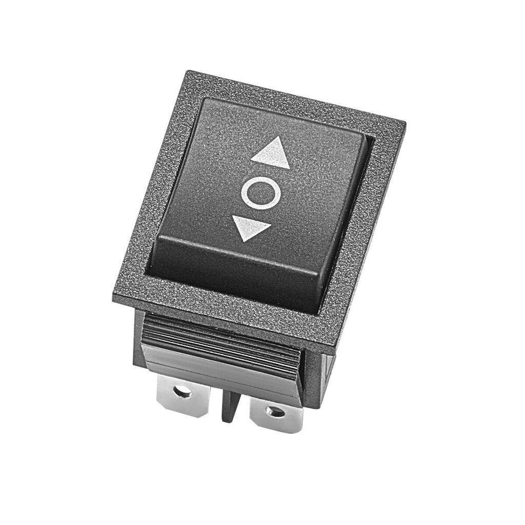 Rocker Switch, 6 Pin Momentary DPDT Rocker Switch, 3-Position (ON)-Off-(ON) Polarity Reversing Switch AC 250V/16A 125V/ 20A for Auto Car Boat