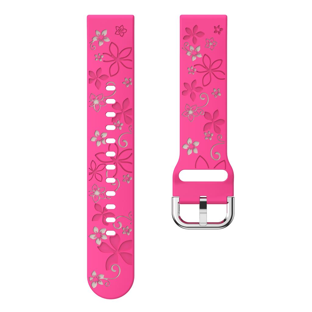 Bracelet de Montre Gravé 18mm Pour Garmin Venu 3S 2S Bracelet Forerunner 265S Bracelet Sport Motif Femme Accessoires de Remplacement